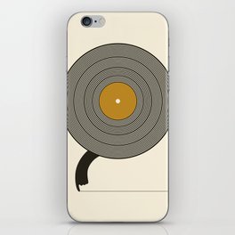 Abstraction_VINYL_MUSIC_PLATE_GRAPHIC_VISUAL_POP_ART_0107P iPhone Skin