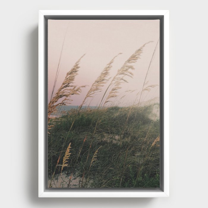 California Dreaming - boho beach nature photograph Framed Canvas