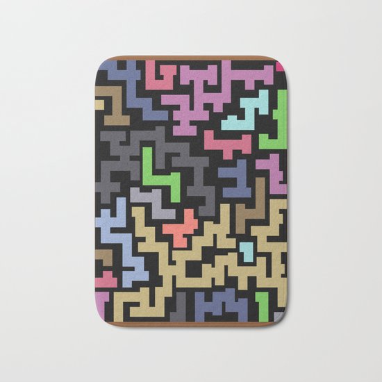 Colorful Maze III Bath Mat