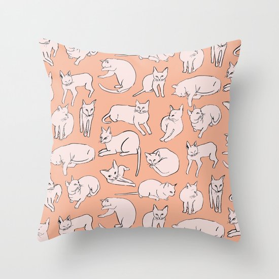 Picasso Cats Throw Pillow