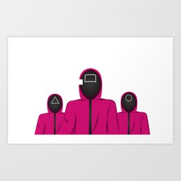 Soldiers from the squid game Art Print