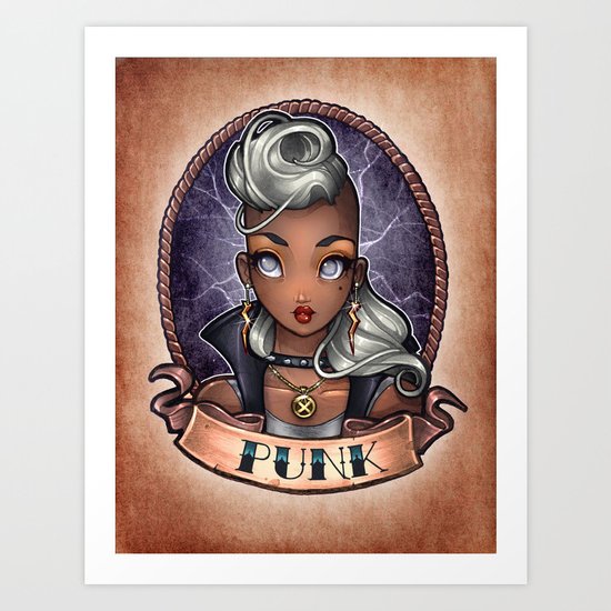 PUNK pinup Art Print