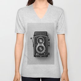 Rolliflex Camera V Neck T Shirt
