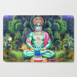 Lord Hanuman Meditating In Forest Cutting Board