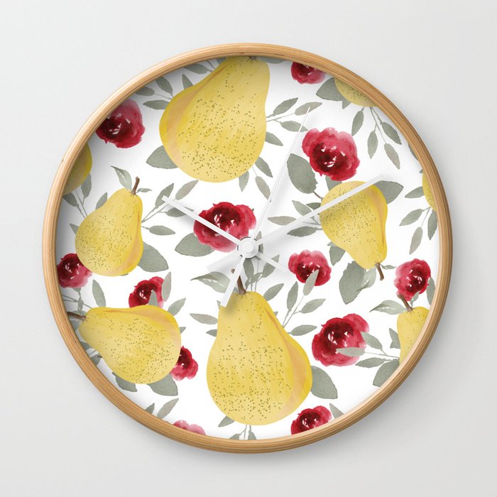 Delicate Pears Wall Clock