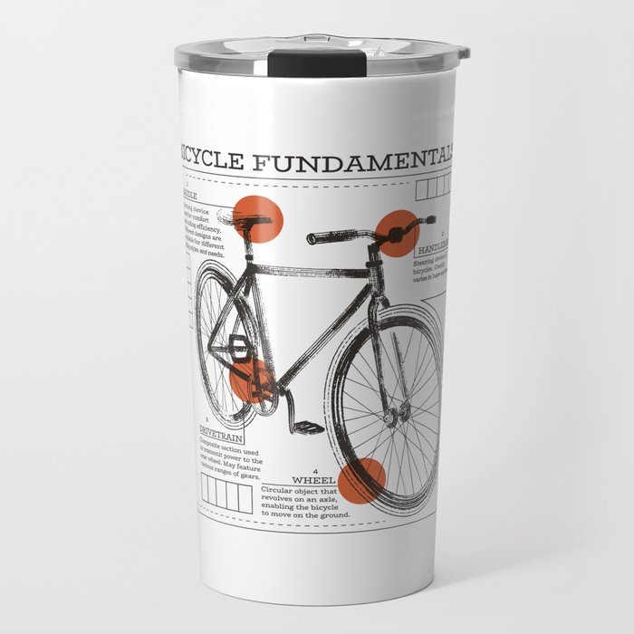 Bicycle Fundamentals Bike Infigraphic Travel Mug