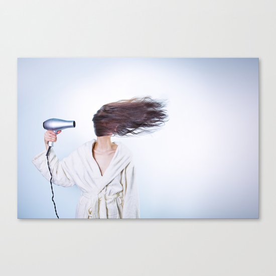 hair comic wind 4 Canvas Print
