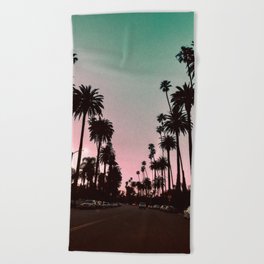 Electric Sunset Beach Towel