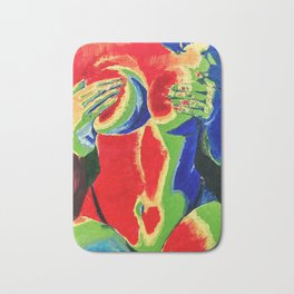 Thermal Sensual Woman Oil Painting Bath Mat | Oilpainting, Nakedwoman, Boobs, Thermal, Nude, Localart, Artsy, Thermalart, Hotwoman, Thermalnude 