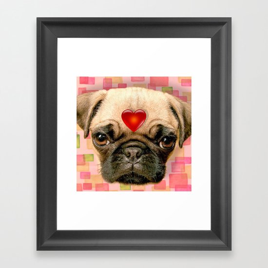 Puggy Framed Art Print