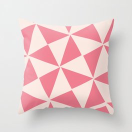 Pink Triangles Pattern  Throw Pillow