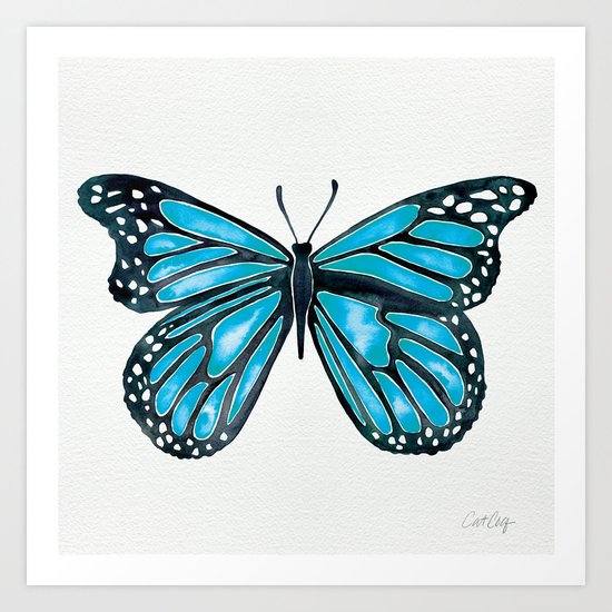 Blue Morpho Butterfly Art Print