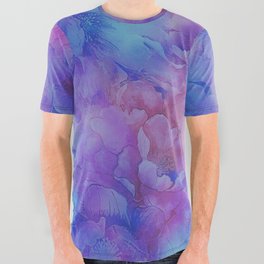 Painted Anemone Flowers 3 All Over Graphic Tee