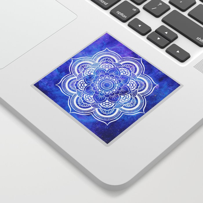 Mandala Blue Lavender Galaxy Sticker