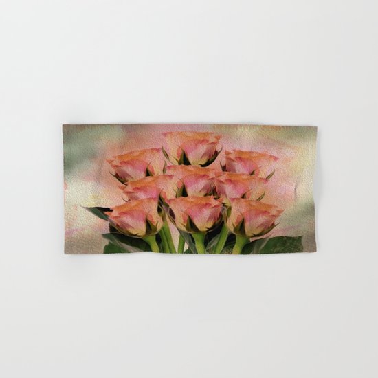 Poetic Romance Rose Abstract - Painterly Hand & Bath Towel