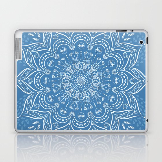 Elegant Blue Boho Mandala Laptop & iPad Skin