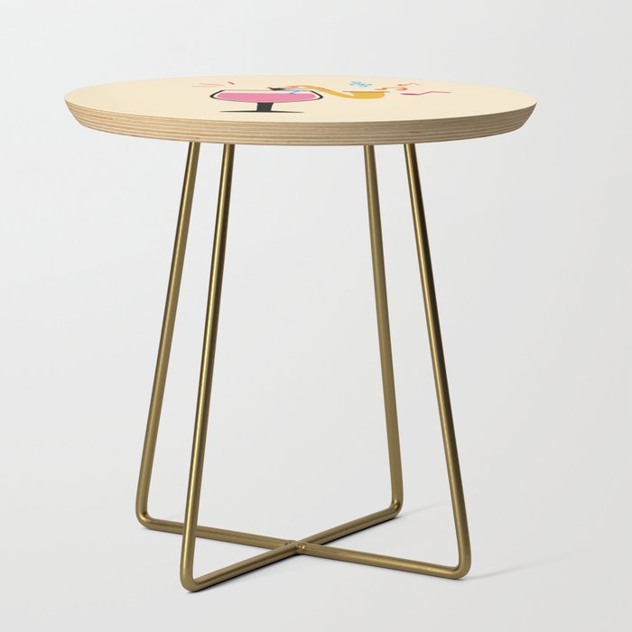 without a glass of wine there is no good jazz music Side Table