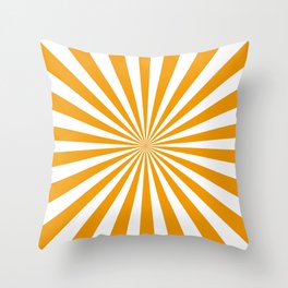 Starburst (Classic Orange & White Pattern) Throw Pillow