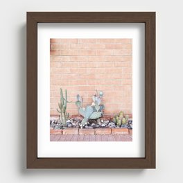 Cactus Garden Wall Recessed Framed Print