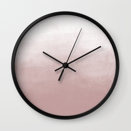 Ombre Paint Color Wash (dusty rose/white) Wall Clock