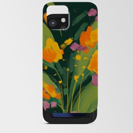 Abstract Floral Evening iPhone Card Case