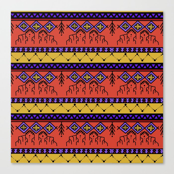 Summer ethnic pattern Canvas Print