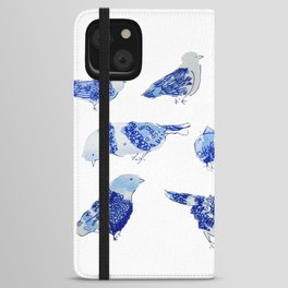 blue birds meeting iPhone Wallet Case