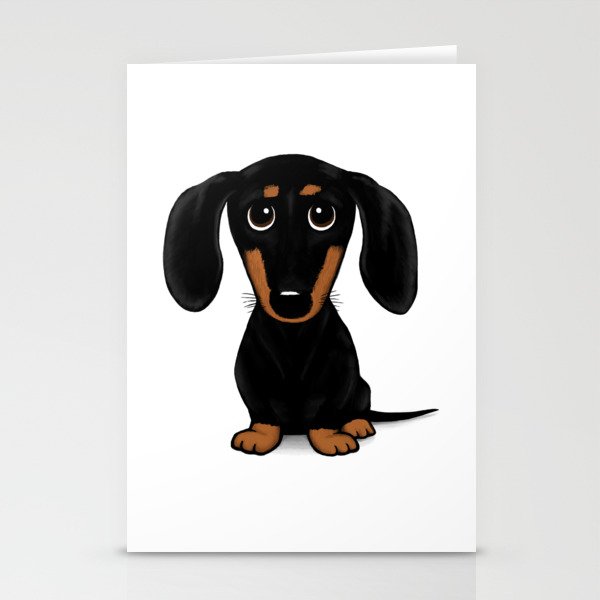 Black And Tan Shorthaired Dachshund Stationery Cards By