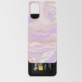 Liquid swirl retro contemporary abstract in light soft pink Android Card Case