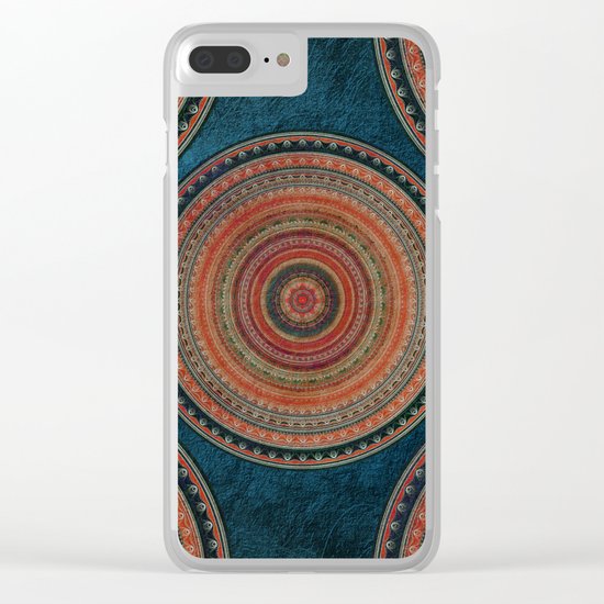 Earth Tone Colored Mandala Clear iPhone Case