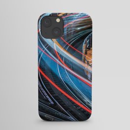 A Long Exposure of the Chicago "L" Train iPhone Case