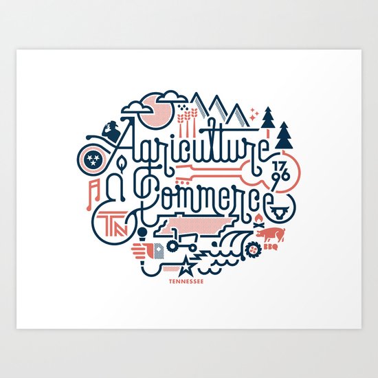 Tennessee Art Print