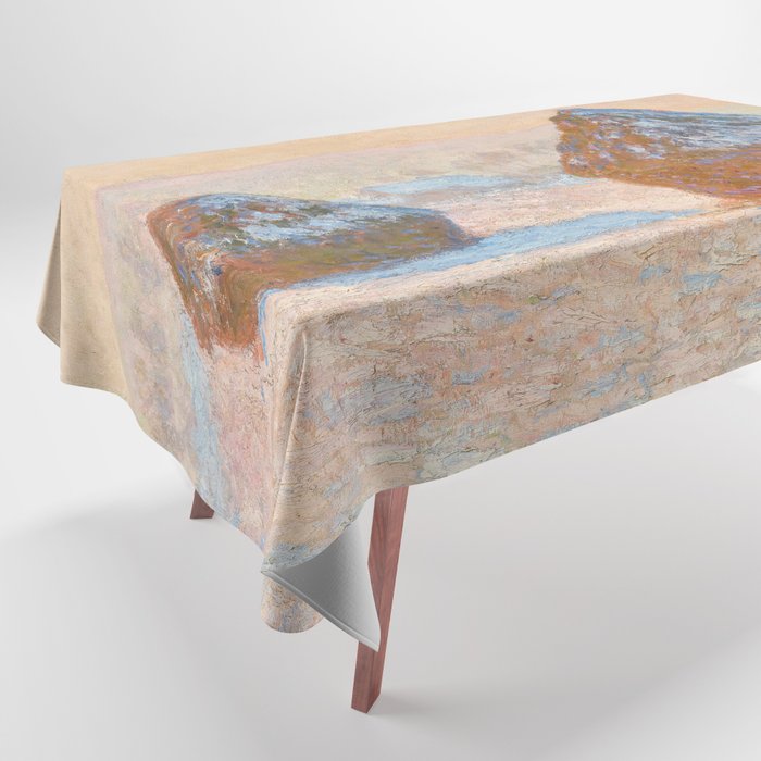 Claude Monet - Wheatstacks, Snow Effect, Morning Tablecloth