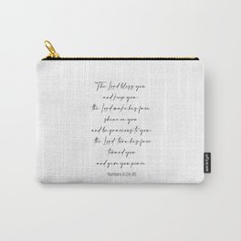 The Lord Bless You  - Numbers 6:24-26 Carry-All Pouch