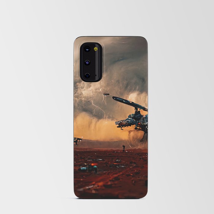 Landing on a new planet Android Card Case