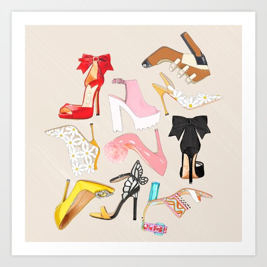 Shoes Full Time Love Art Print