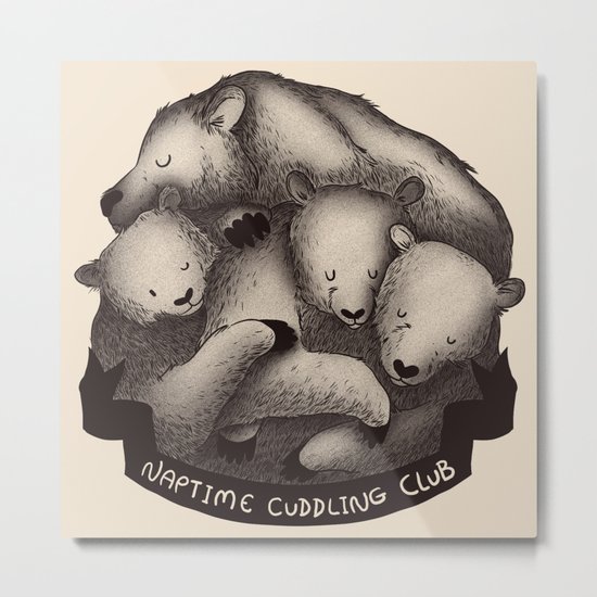 Naptime Cuddle Club Metal Print