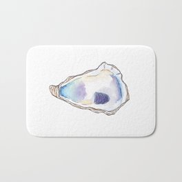 Oysters Bath Mat | Summer, Fish, Shellfish, Oysters, Slurp, Gouache, Color, Female, Ocean, Watercolor 
