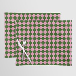 Pink & Green Checkerboard Placemat
