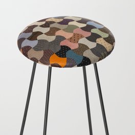 Ancient Quilt Counter Stool