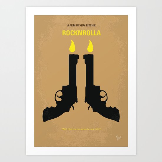 No071 My Rocknrolla minimal movie poster Art Print