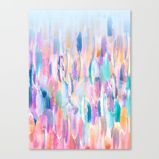 Candy Feathers Canvas Print