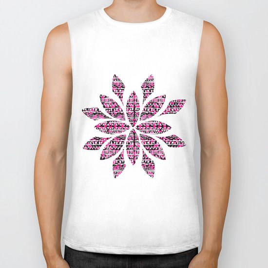 Tapestry Pattern Small Scale - Rose Biker Tank