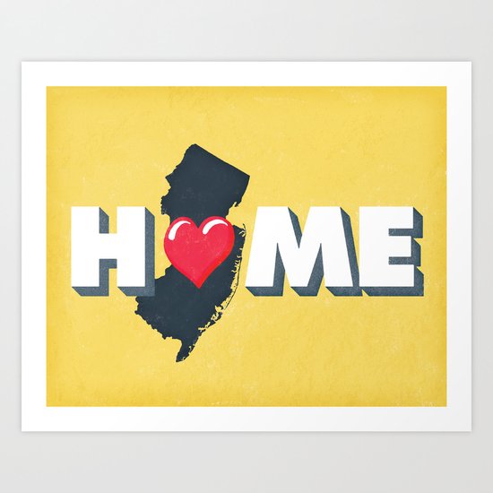 NJ is Home Art Print
