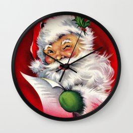 Vintage Santa Claus, Retro Christmas Wall Clock