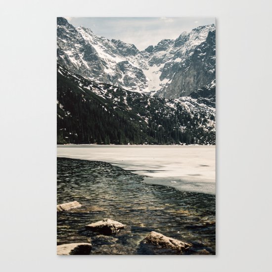 Morskie Oko In Snow Canvas Print