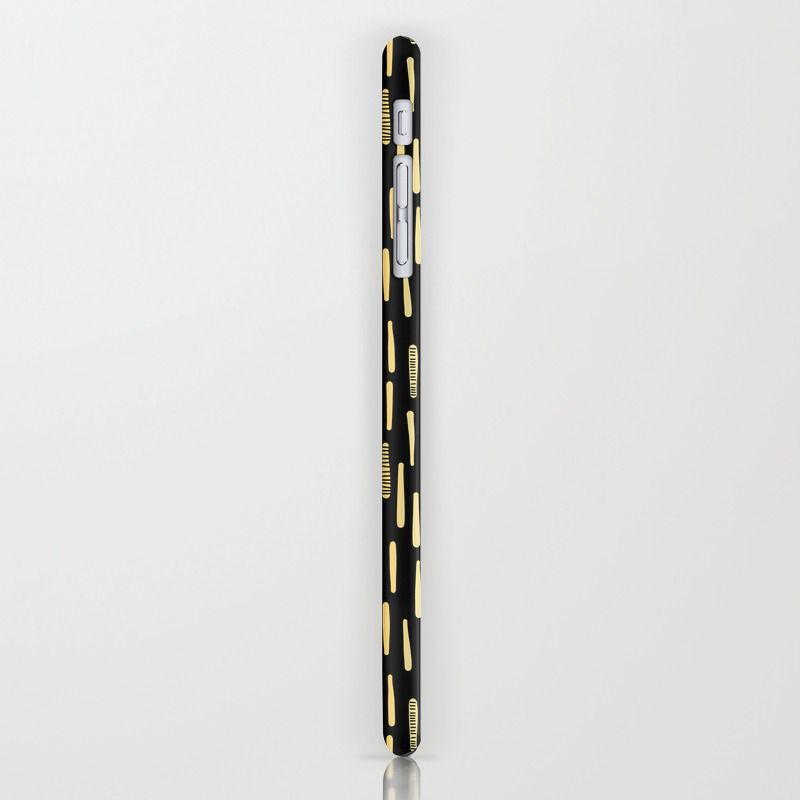 Black Gold Foil Lines Stripes Pattern Seamless Vector Hand Drawn Iphone Case By Limolida Society6