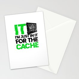 IT I'm just in it for the cache - database Stationery Card