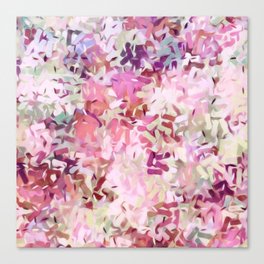 Confetti Pink Magenta Beige Canvas Print