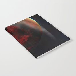 Red Glitch Planet Notebook